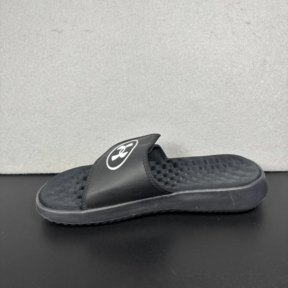 Under Armour Ignite Pro 8 Black Memory Foam Slides Mens Size 11 Slip On Shoes